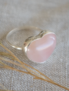 Rose Quartz Simple Heart (Size 8)