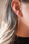 Dainty Paperclip Threader Earrings