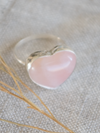 Rose Quartz Simple Heart (Size 8)