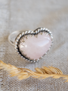 Rose Quartz Heart Ring (Size 8)